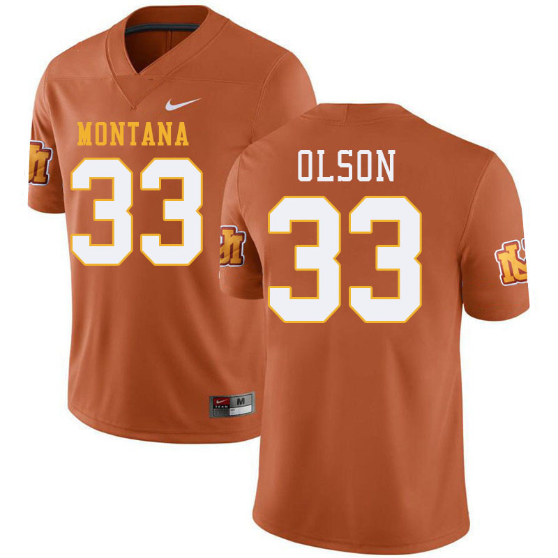 Montana Grizzlies #33 Dante Olson College Football Jerseys,Uniforms Stitched Sale-Throwback